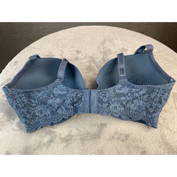 Victoria's Secret Dream Angels Push Up 36DD Underwire Support Blue Lace - Picture 2 of 11